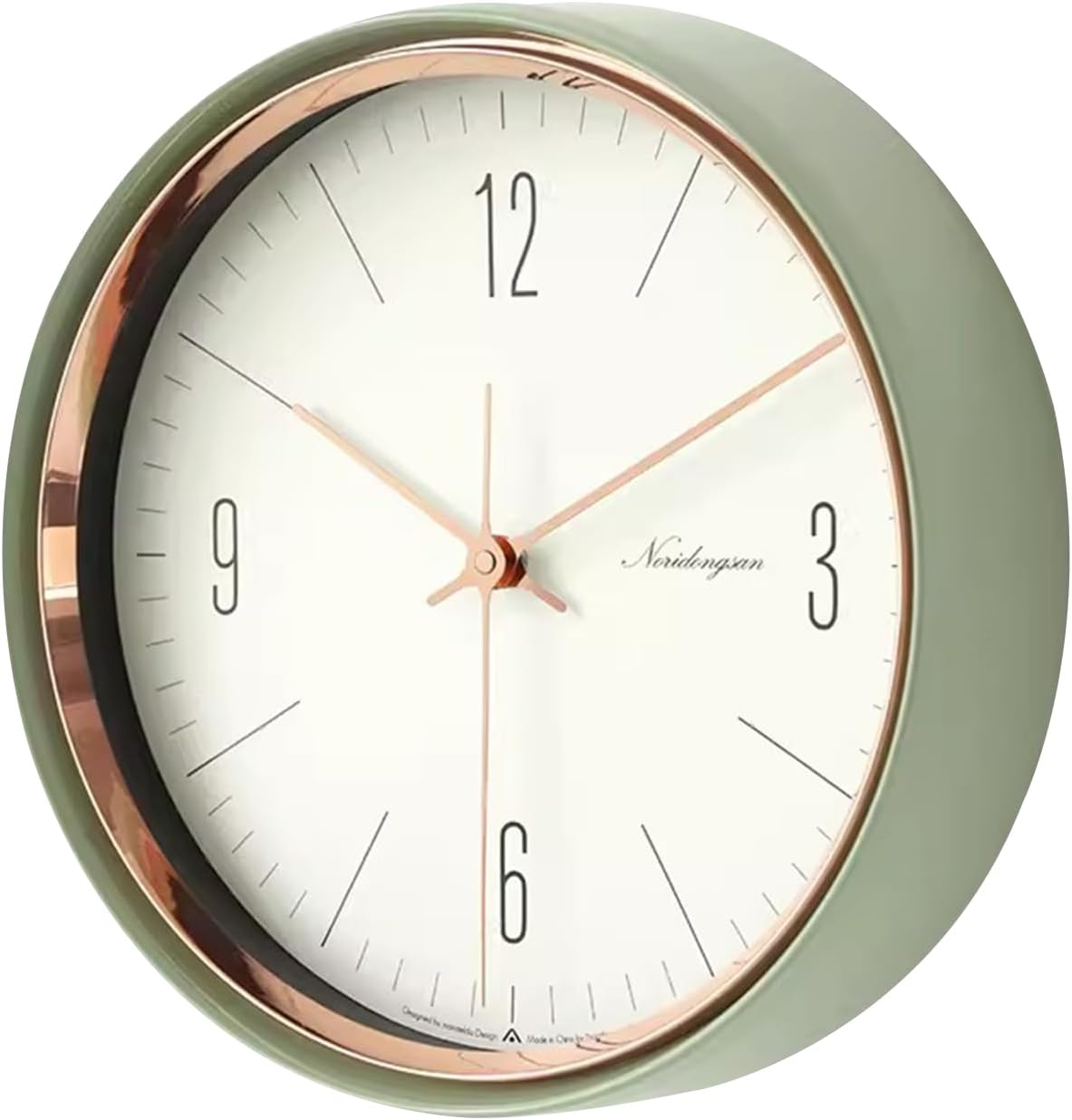 Ergocar Metal Hanging Clock, Modern Static Scanning Mechanical Circular Metal Hanging Clock. Suitable for Living Rooms, Kitchens, and Office