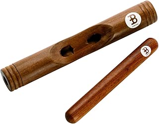 Meinl African Claves, Select Hardwood in Red Finish - NOT MADE IN CHINA - Hollowed Out Resonating Body and Solid Wood Striker, 2-YEAR WARRANTY (CL3RW) - coolthings.us