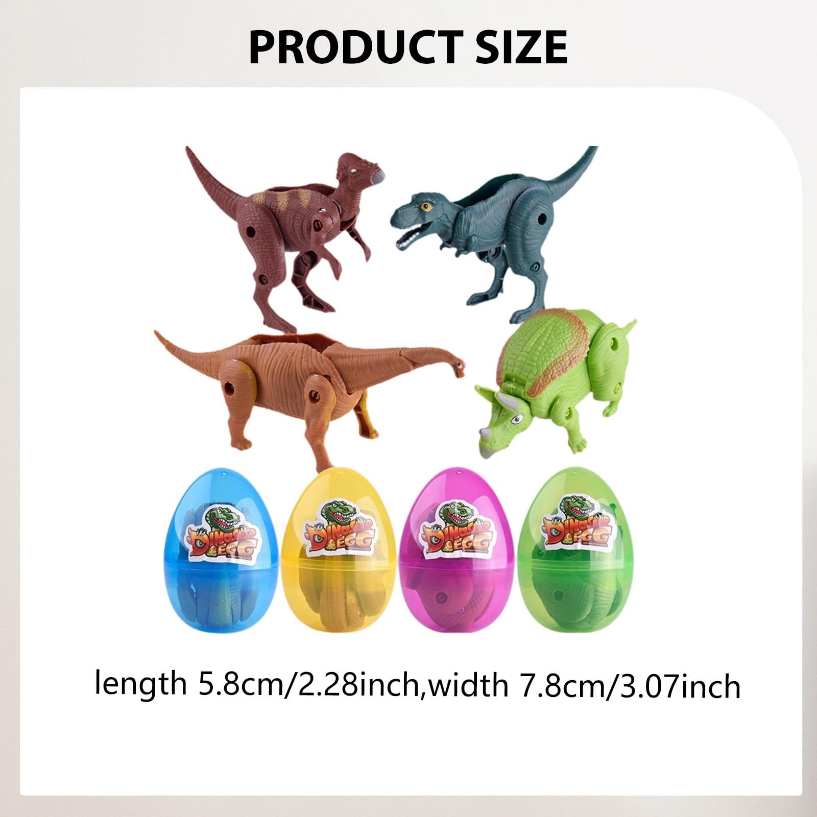 12 Uova Trasformabili a Forma di Dinosauro, Articoli per Feste, Decorazioni per La Casa E, Divertenti Uova di Pasqua Pre-riempite, Giocat, Style B
