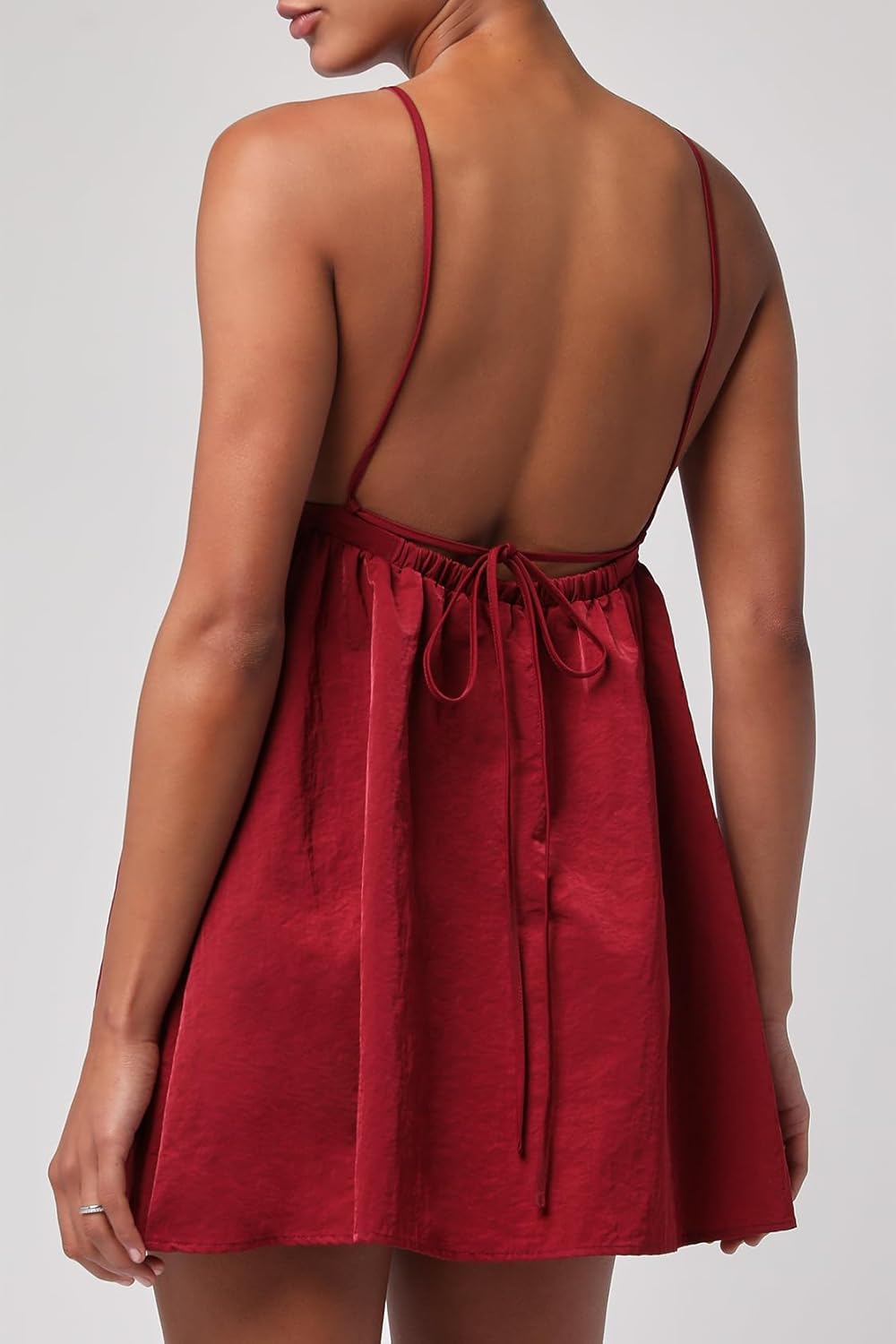 Lulus Womens Brit Tie Back Mini Dress - Image 2