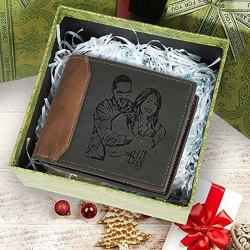Minimalist Wallet for Men Personalized Wallet Custom Photo & Initial Name Mens Wallets Father's Day Gifts Customized Gifts for Him4
