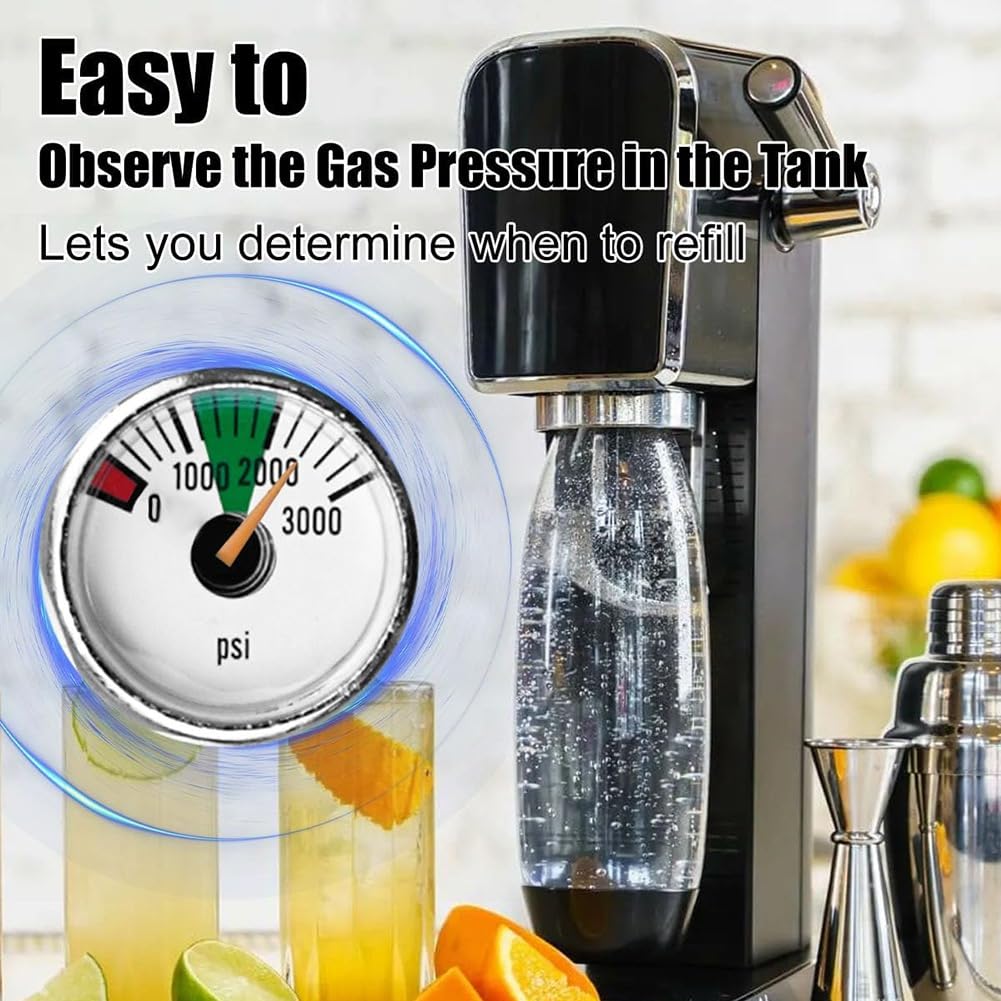 Quick Connect CO2 adapter uzupełniający z manometrem i akcesoriami do produkcji sody