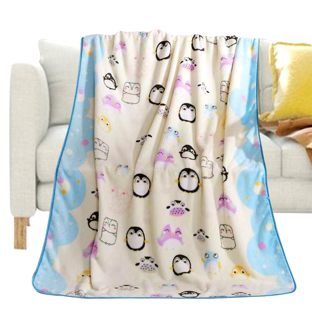 OVYALCJ Children's Blanket Penguin, Kids Animal Blankets