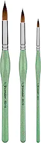 Condor Kit Pincel Ergonômico Redondo - Conjunto com 3 Pincéis Artísticos - Pintura em Diversas Superfícies - Ideal para Artes e Artesanatos