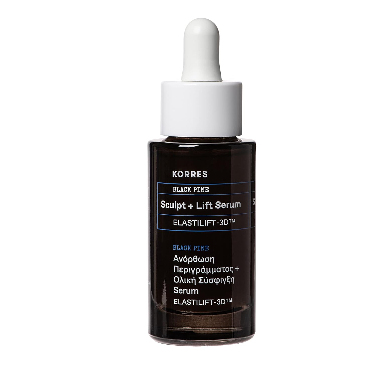 Korres Black Pine Sculpt & Lift Face Serum, Daily Facial Serum for Women & Men, Tightening & Hydrating for Fine Lines & Wrinkles, Supports Collagen & Elastin, 1.01 fl oz