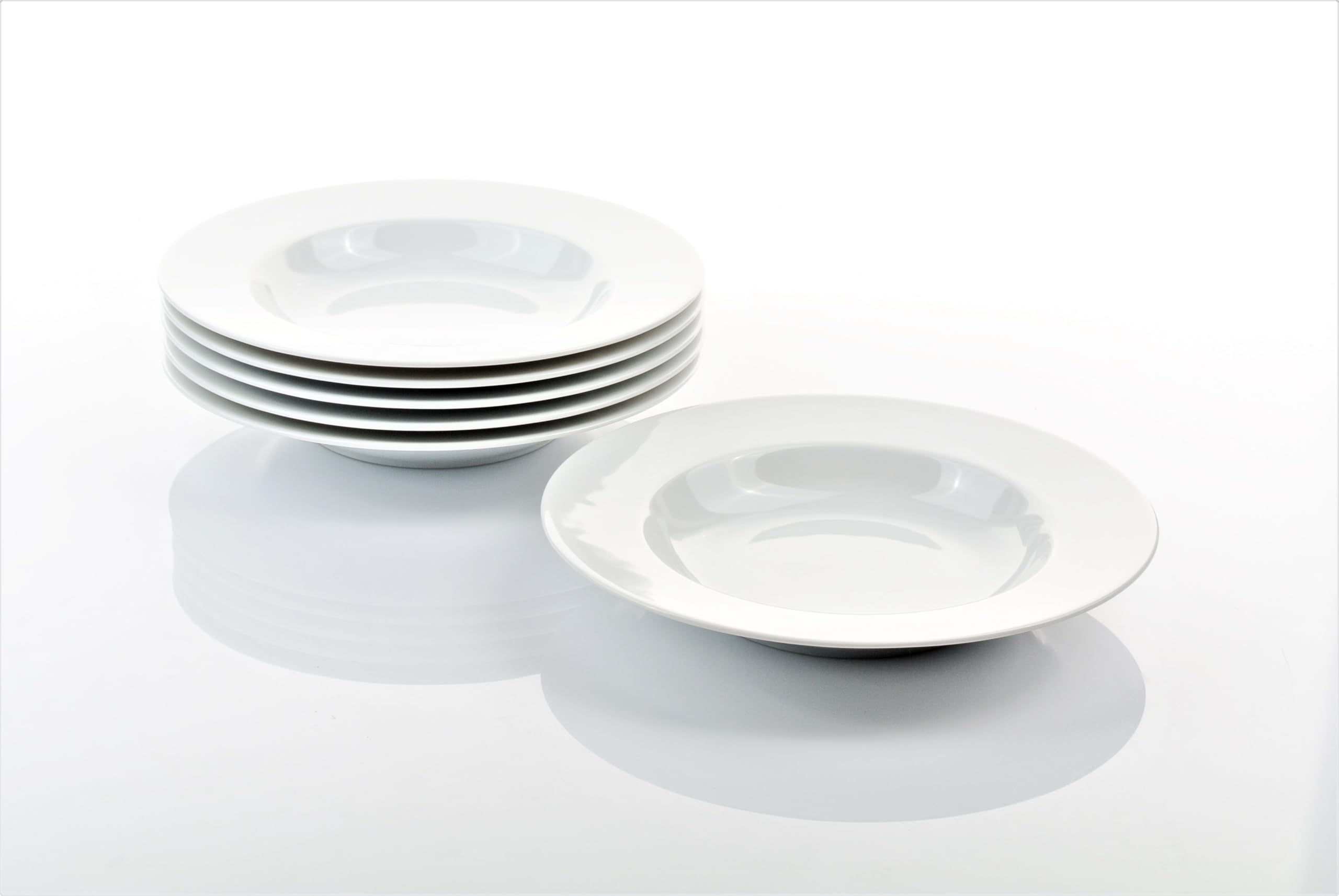 Retsch Arzberg Heike Weiss Suppenteller 23cm, Set 6-teilig/Porzellan/uni weiss, rund