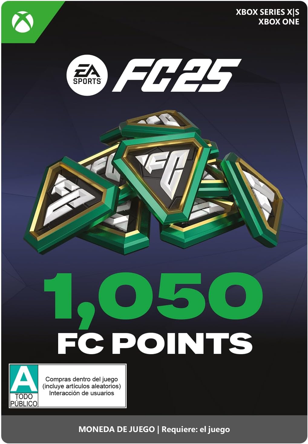 EA SPORTS FC 25 FC POINTS 1,050 Xbox One & Series XS [Código digital