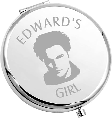 TIIMG Twilight Team Edward - Regalo inspirador de la serie de televisión de vampiro, espejo compacto para niña de Edward (espejo de niña de Edward)