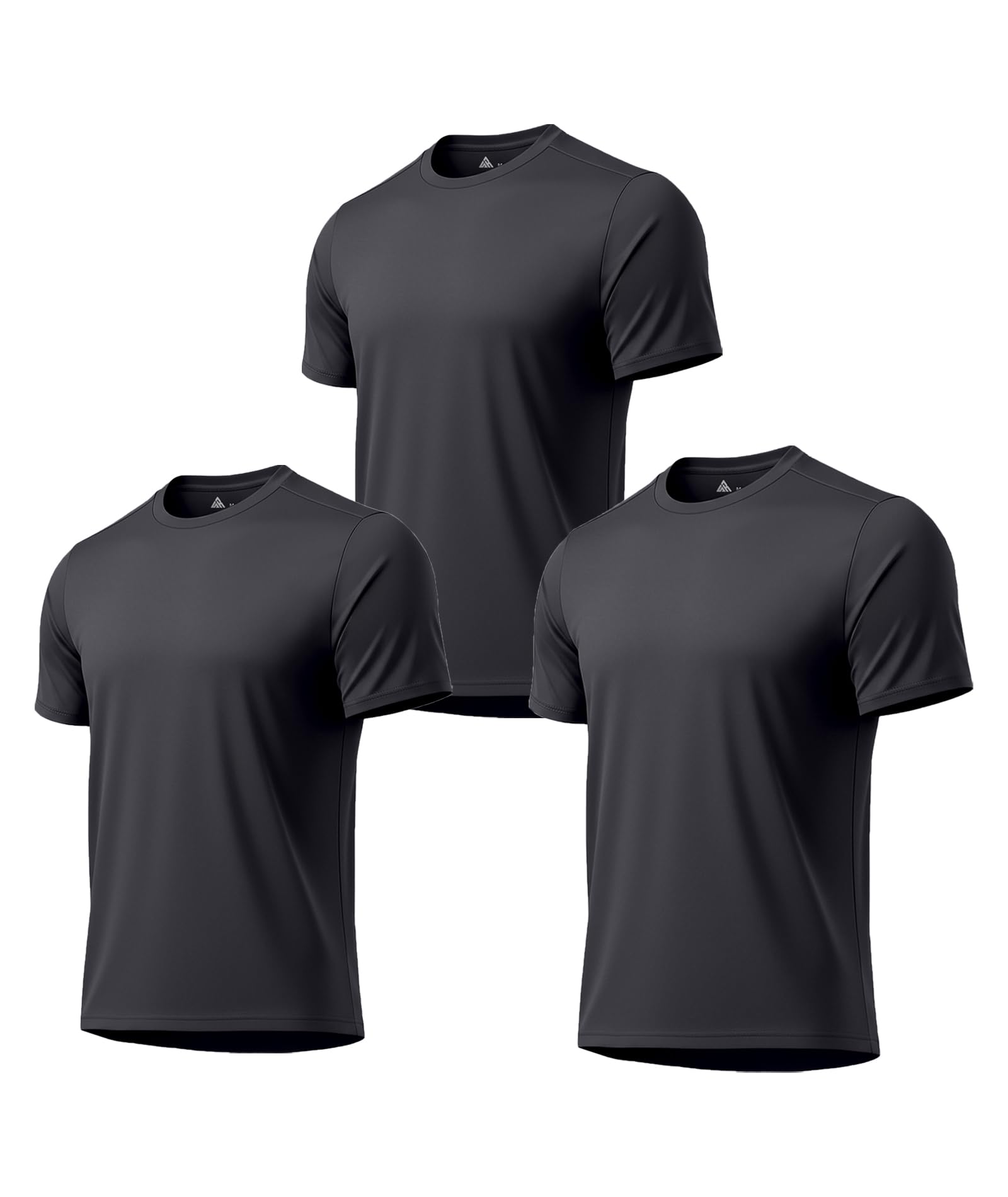 3 Pack Mens Swim Shirt Rash Guard Workout Shirts UPF 50+ Short Sleeve Fast Dry Sun Protection Lightweight Water Shirt