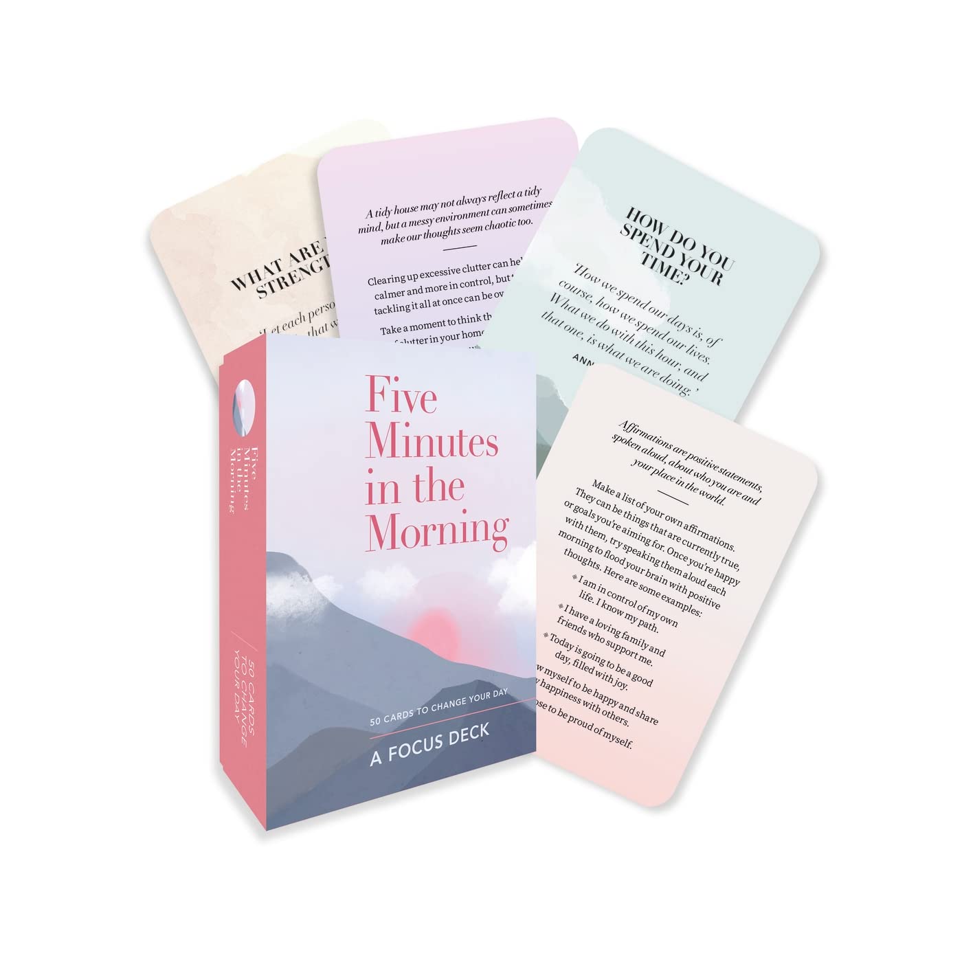 Five Minutes in the Morning: A Focus Card Deck: 50 Cards to Change Your Day (Five-minute Self-care Journals)