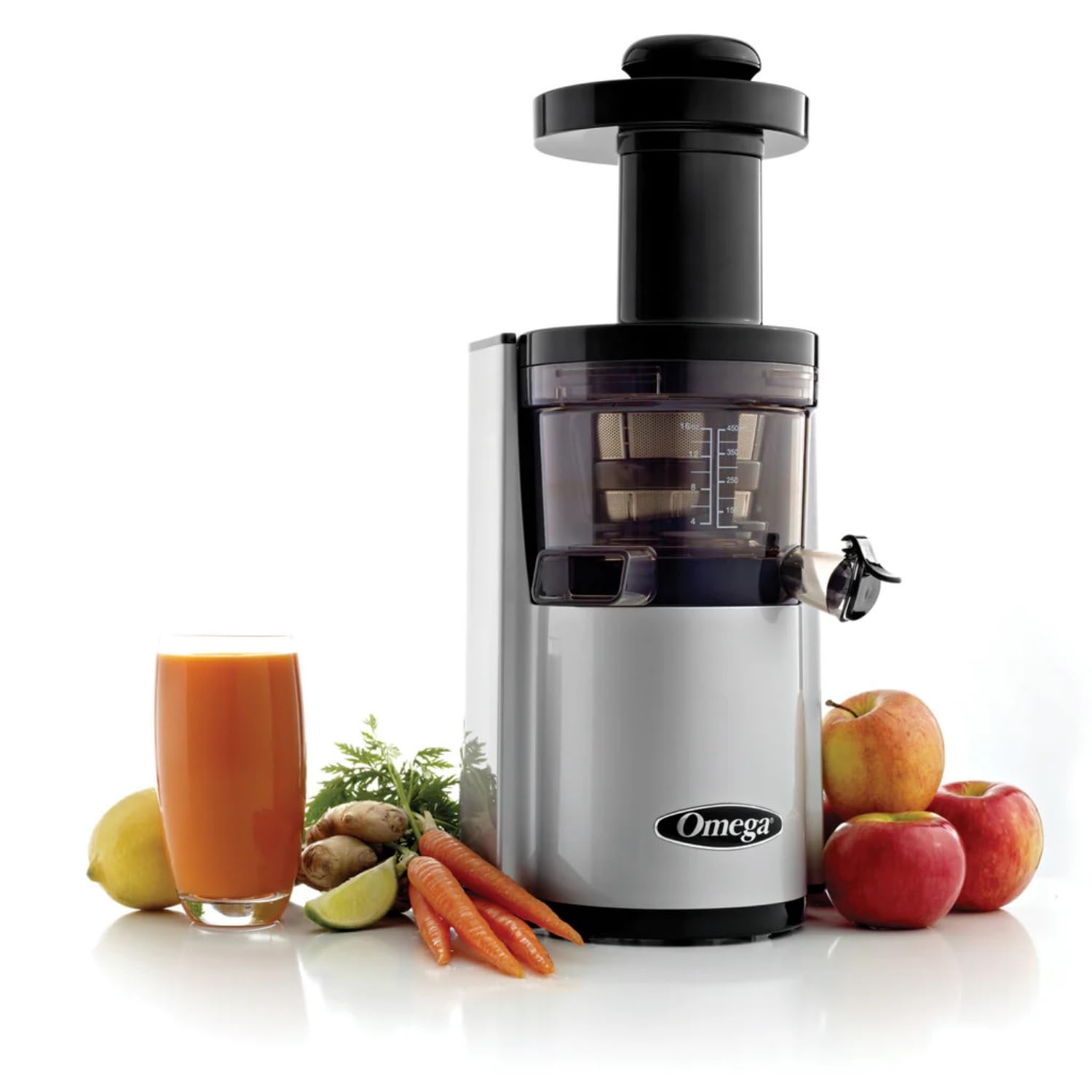 Omega VSJ843RS Vertical Slow Masticating Juice Extractor 43 RPM Compact Design with Automatic Pulp Ejection, 150-Watt, Silver, 10 Years Motor Warranty, 24x7 Support-image-49