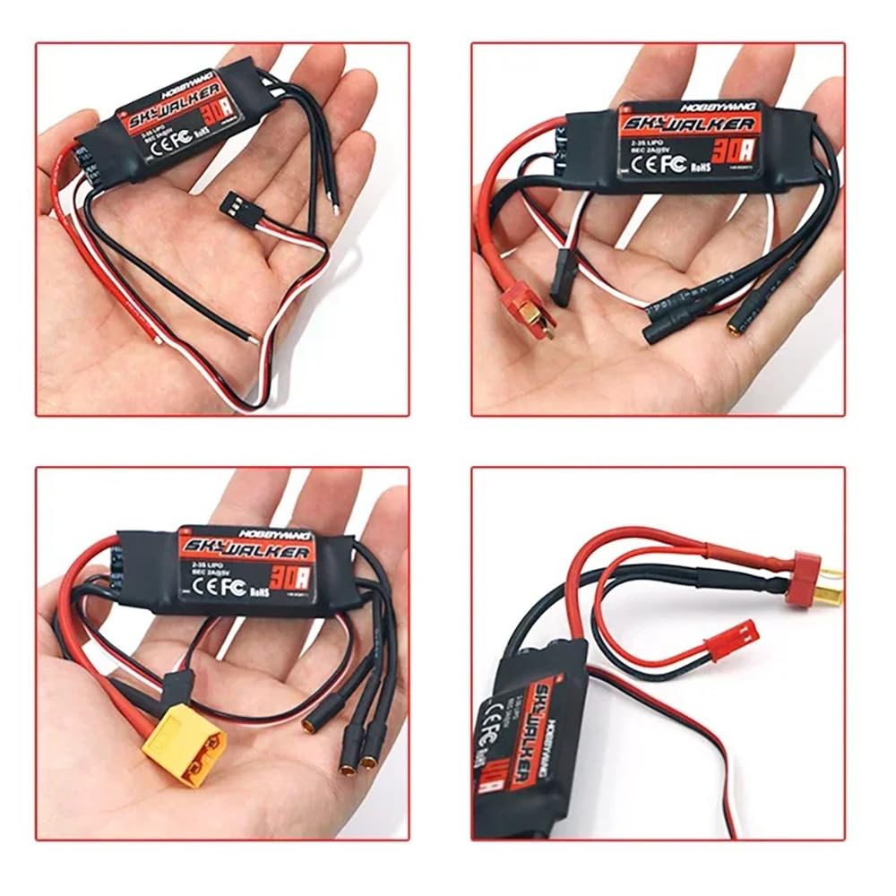 SPARKHOBBY 12A 20A 30A 40A 50A 60A 80A ESC Brushless per Skywalker Speed Controller BEC per RC Quadcopter Elicotteri Drone ad Ala Fissa (1PC Skywalker 80A V2)