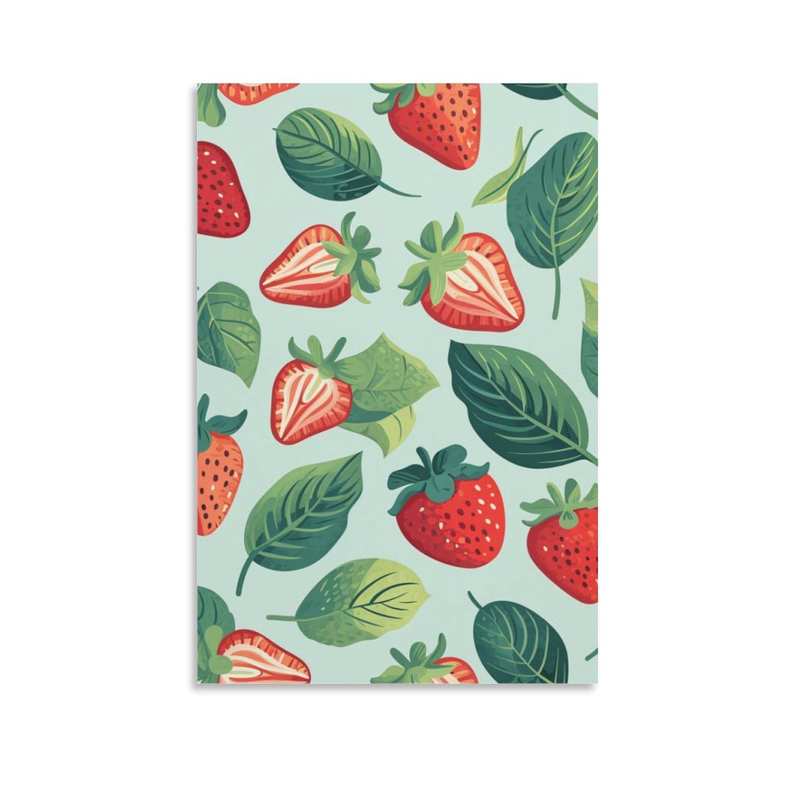 DHBANEIOK Strawberry Art - Oil Paintings Reproduction Modern Giclee Canvas Print Artwork Pictures on Canvas Wall Art for Home Office Decorations 08x12inch(20x30cm)