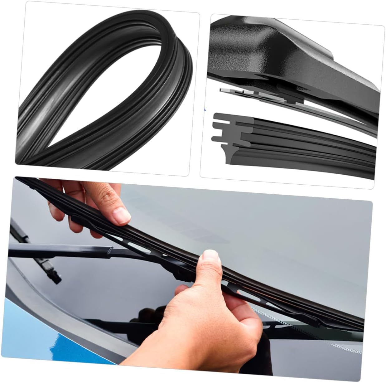 MAGICLULU 10pcs Windshield Wiper Inserts Aging-resistant Replacement Refills for Enhanced Performance All Weather Conditions Fit for Cars Suvs and Trucks