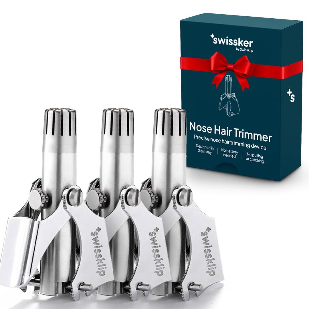 Swissklip Swissker Nose Hair Trimmer for Men I Manual Nose Hair Trimmer for Women I Stainless Steel Ear