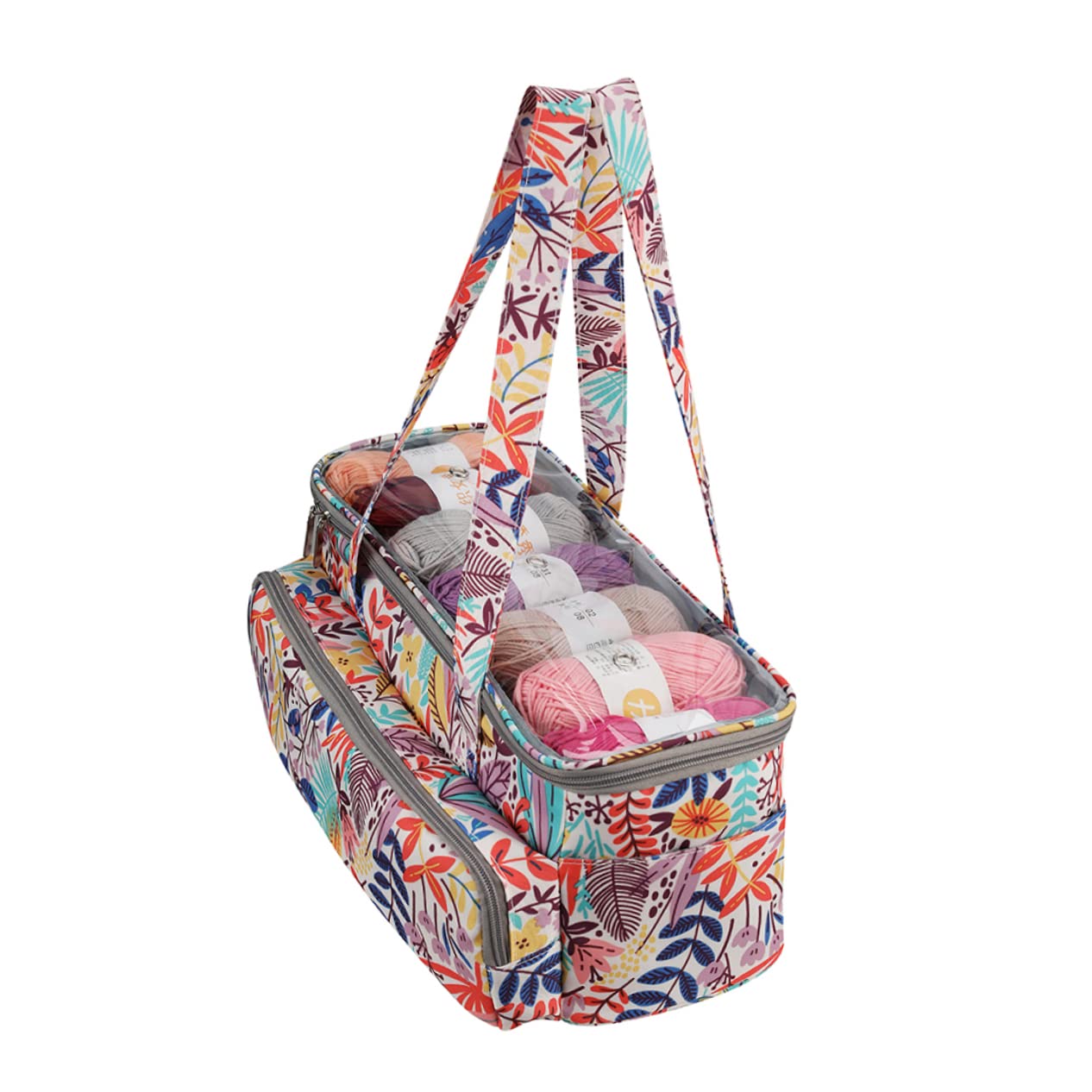 Ciieeo Borsa Portaoggetti Per Filati Di Astuccio Portaoggetti Organizer Per Utensili Per Maglieria Realizzato in Oxford Design Leggero e Portatile Maniglia