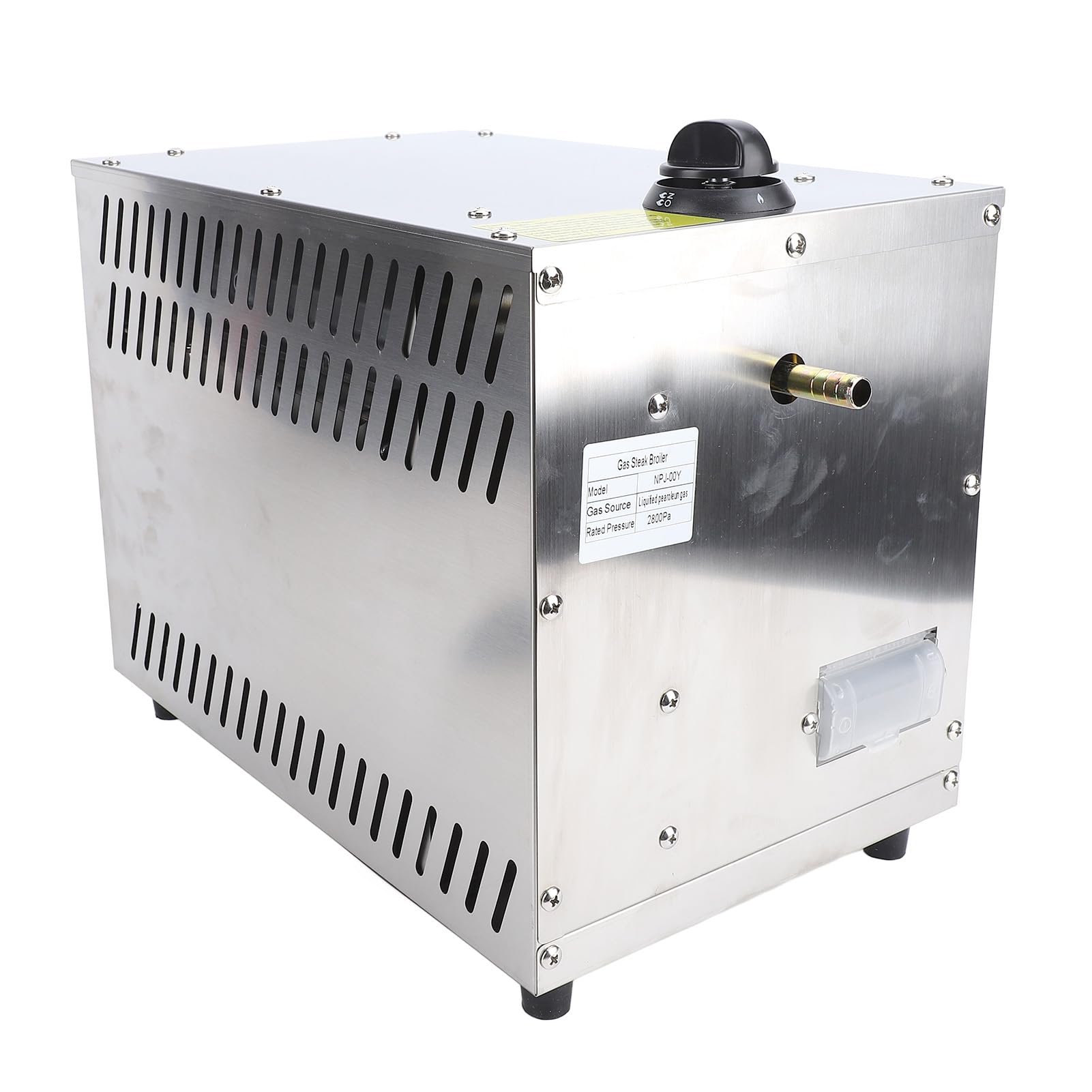 Omabeta Toster Komercyjny o Dużej Wytrzymałości, Bezdymny, 4000 W, Idealny do Robienia Steków i Chleba W Restauracjach, Stal Nierdzewna 35,5 X 22,5 X 28 Cm