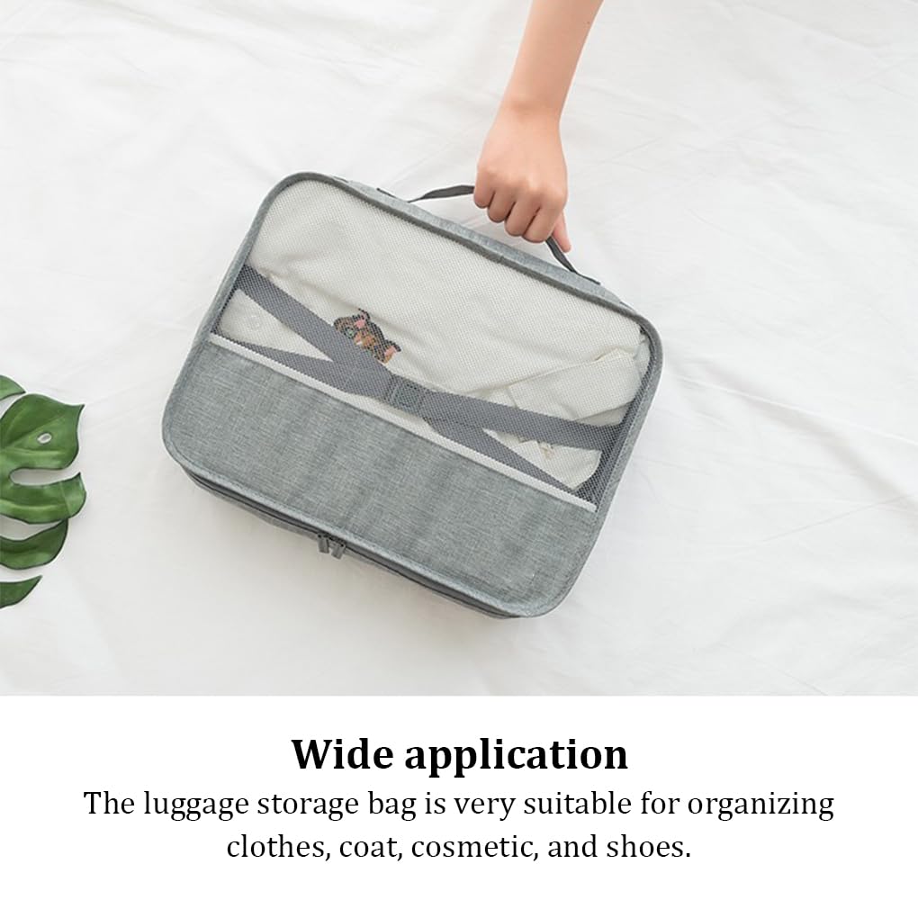 7 Pz/Kit Imballaggio Cubo Borsa Da Viaggio In Tessuto Non Tessuto Bagagli Vestiti Portatile Giacca Valigia Organizzazione Custodia Arancione