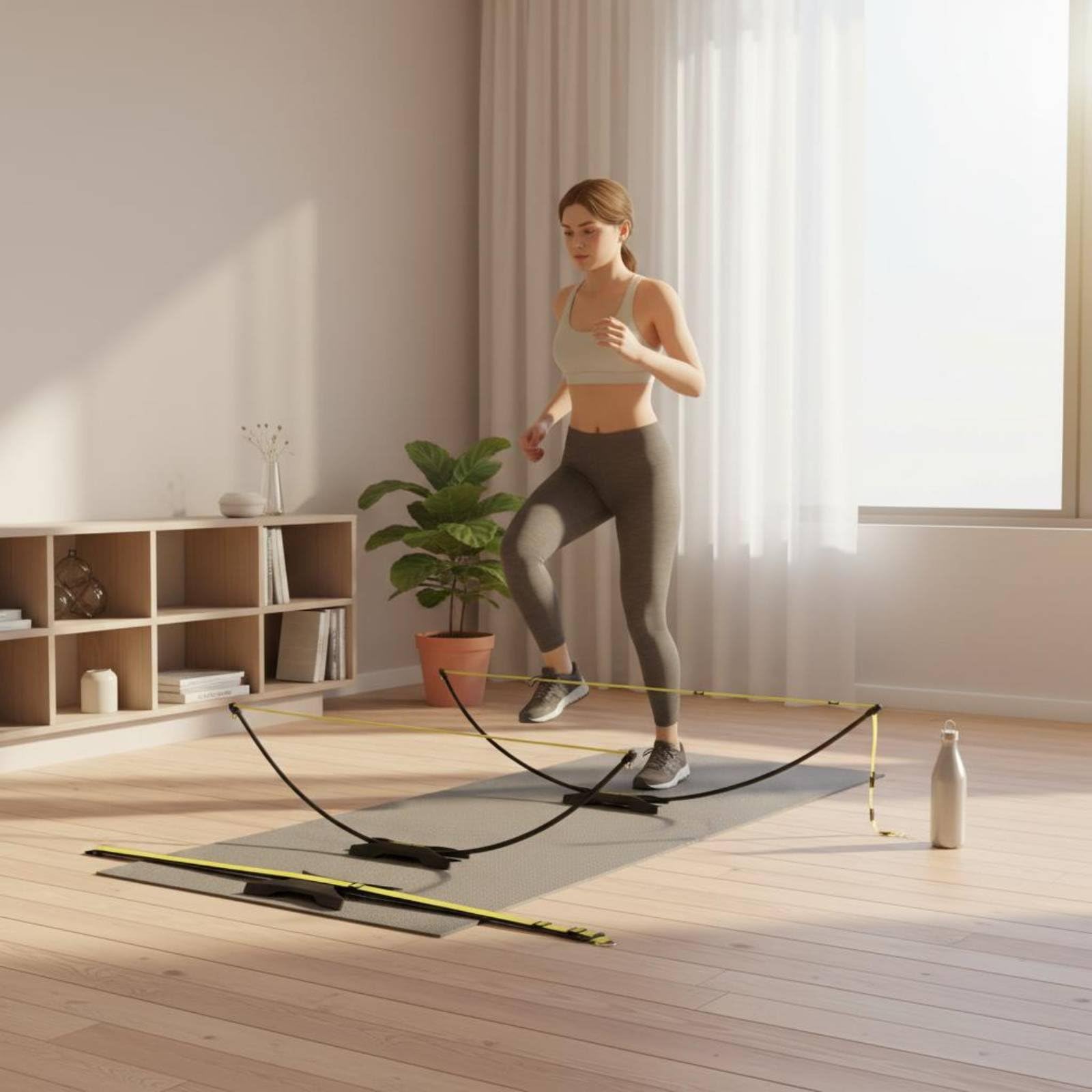 Ostacolo di Agilità Regolabile Ostacolo per Rapidità Attrezzo Sportivo Altezza Personalizzabile Materiale PP E Fibra di Vetro Pieghevole Adatto per