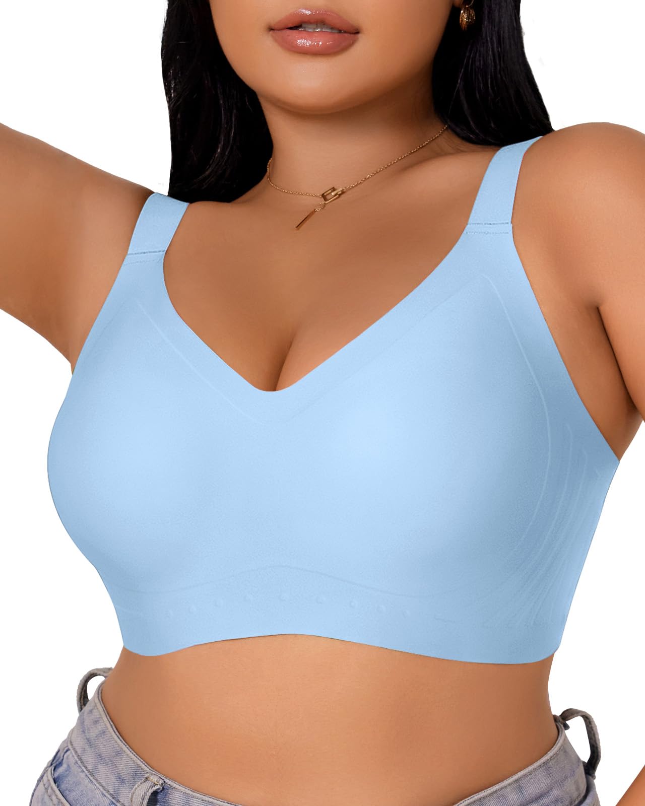 LIIJOO Women's Full Coverage Wireless Comfort Bra