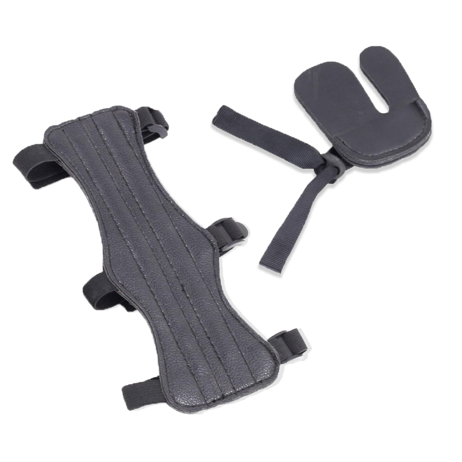 1 piece arm guard archery set, arm guard, archery, archery finger guard, made of leather, archery arm guard accessories for archery, arrow and bow (black)