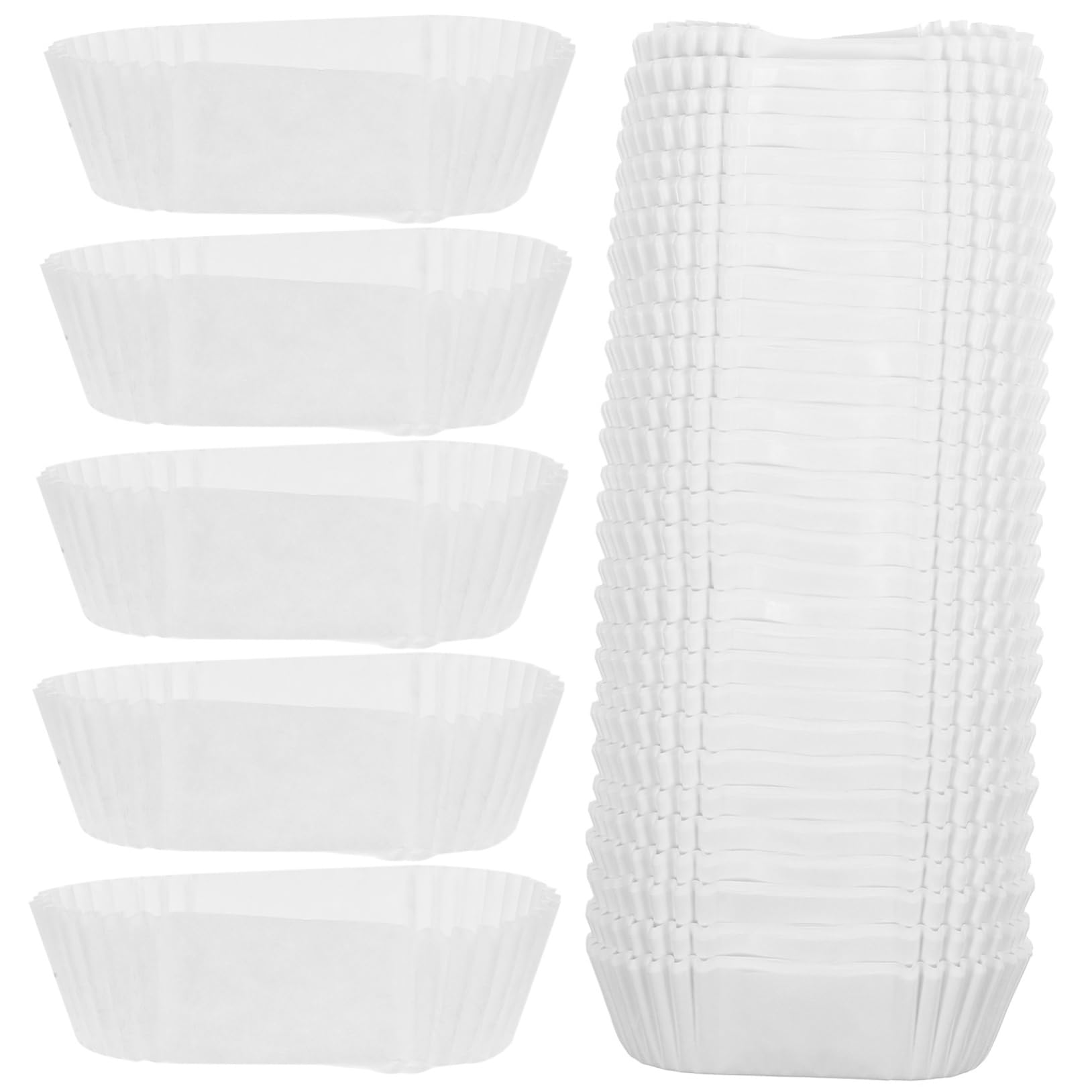 Ciieeo 4 Pièces Gobelet En Papier De Muffins Traiter Les Tasses Moules à Gâteaux Ovales De Gâteaux Gâteau En Papier Moules à Muffins Carrés Bol Tasse à Blanche