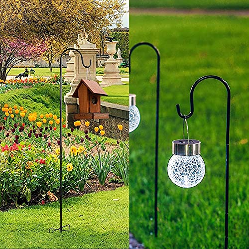 ZVO-Lot-de-2-Crochet-de-Berger-96cm-Support-en-Metal-Reglable-Cintre-en-Fer-Resistants-a-la-rouille-Etanches-Stand-Decoration-de-Jardin-pour-Lanterne-Solaires-Mariages-Mangeoire-a-Oiseaux