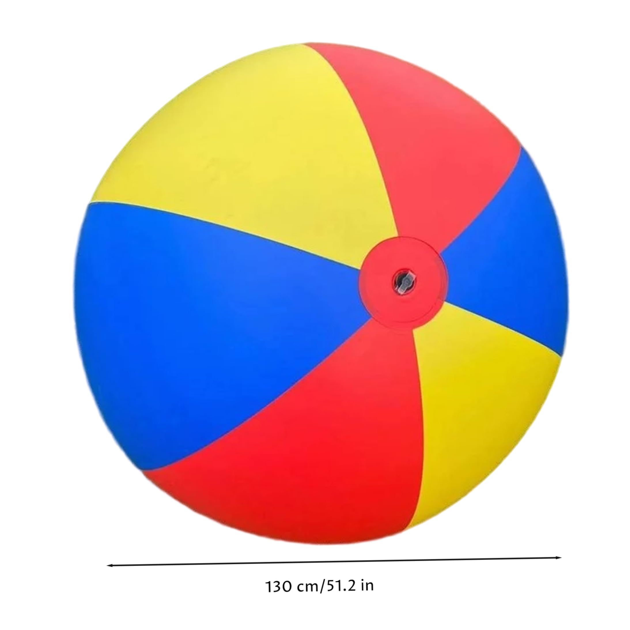 Pallone da spiaggia, pallone da spiaggia in PVC morbido, palloni gonfiabili giganti per bambini - Rosso, Giallo, Blu, 130 cm/51, 18 pollici
