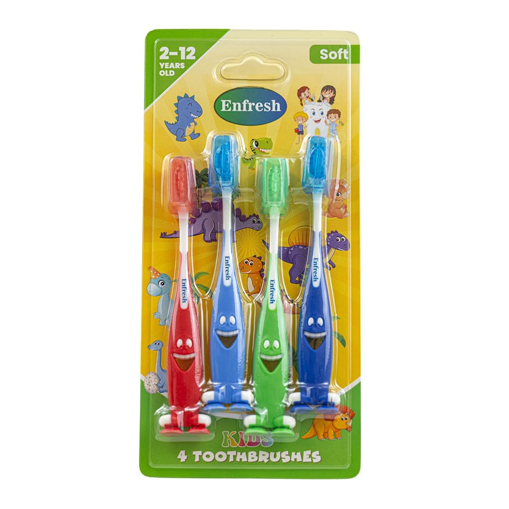 Enfresh Kid's Special Toothburshes, 4 Pieces W/Cap