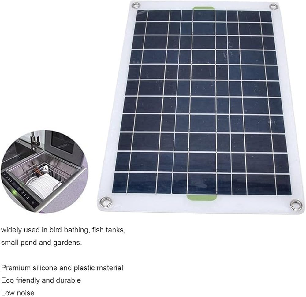 Pompa solare da 12 V per laghetto con pannello rimovibile, per