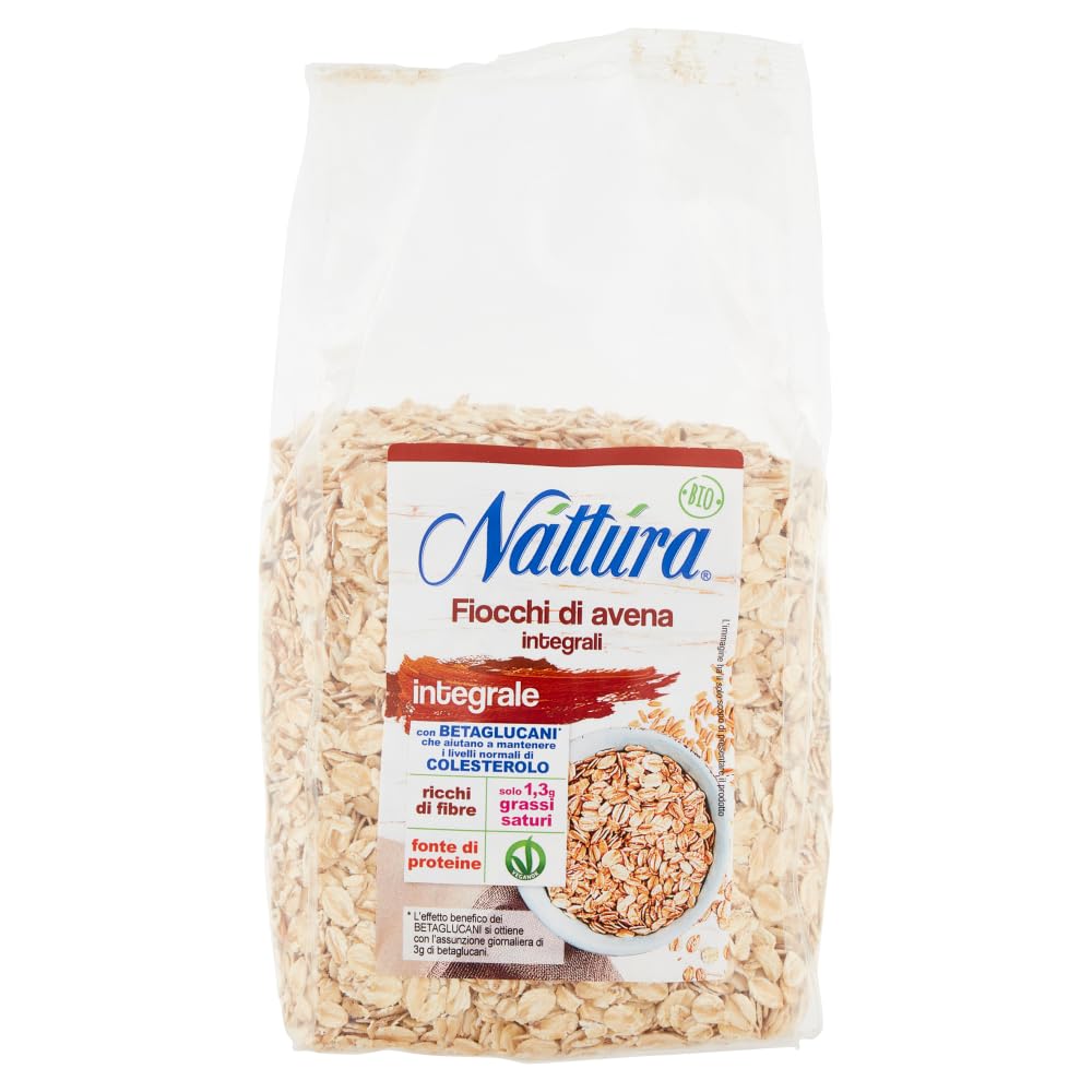 Italian Gourmet Náttúra Italian Gourmet Fiocchi di Avena Integrali BIO 12 x | Da agricoltura biologica, aus kontrolliertem Anbau, ideale per colazione, Gesamtnettogewicht 6 kg + Kostenlos Polpa 400g