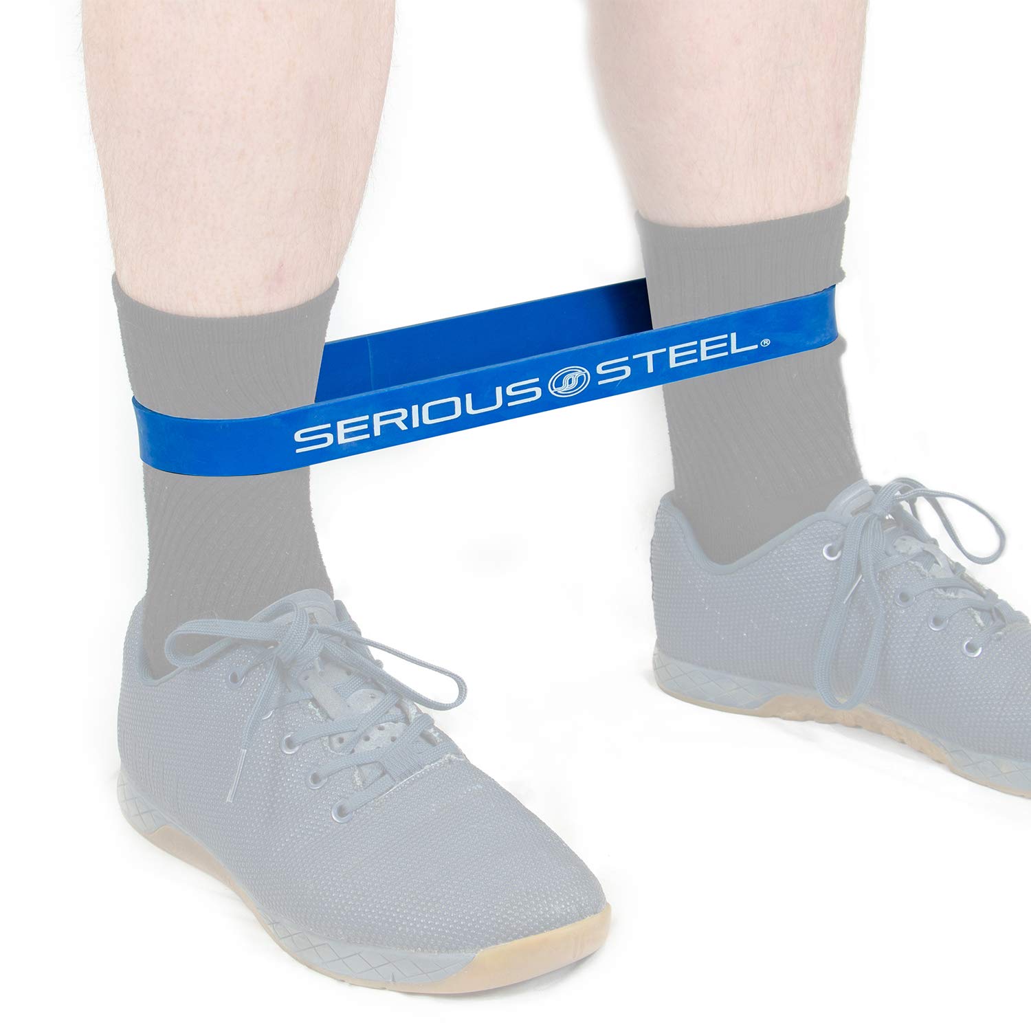 Serious Steel Fitness - Banda de resistencia cerrada de 30,5 cm. Banda elástica para fortalecer caderas y glúteos. Cinta elástica para calentamiento, #3 Azul