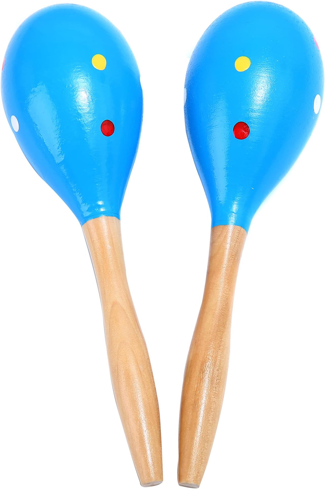 Maracas, Professional Wooden Rumba Shakers Latin Musical Instrument, Hand Percussion Rattles with Clear Salsa Rhythm for Adults Kids Party Game Playing, Set of 2