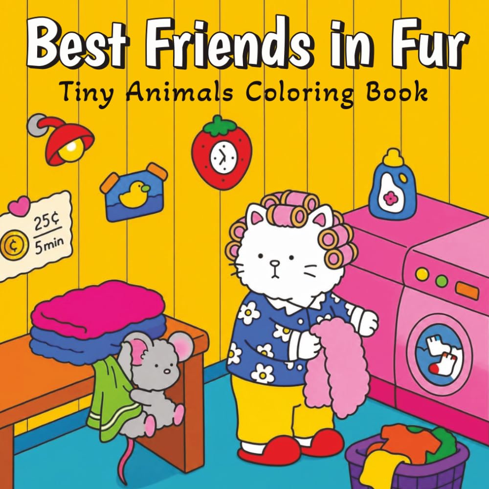 Best Friends in Fur: Cute Animal Friendship Scenes to Color | Cozy, Funny and Heartwarming Adventures Filled with Joy, Laughter and Sweet Moments