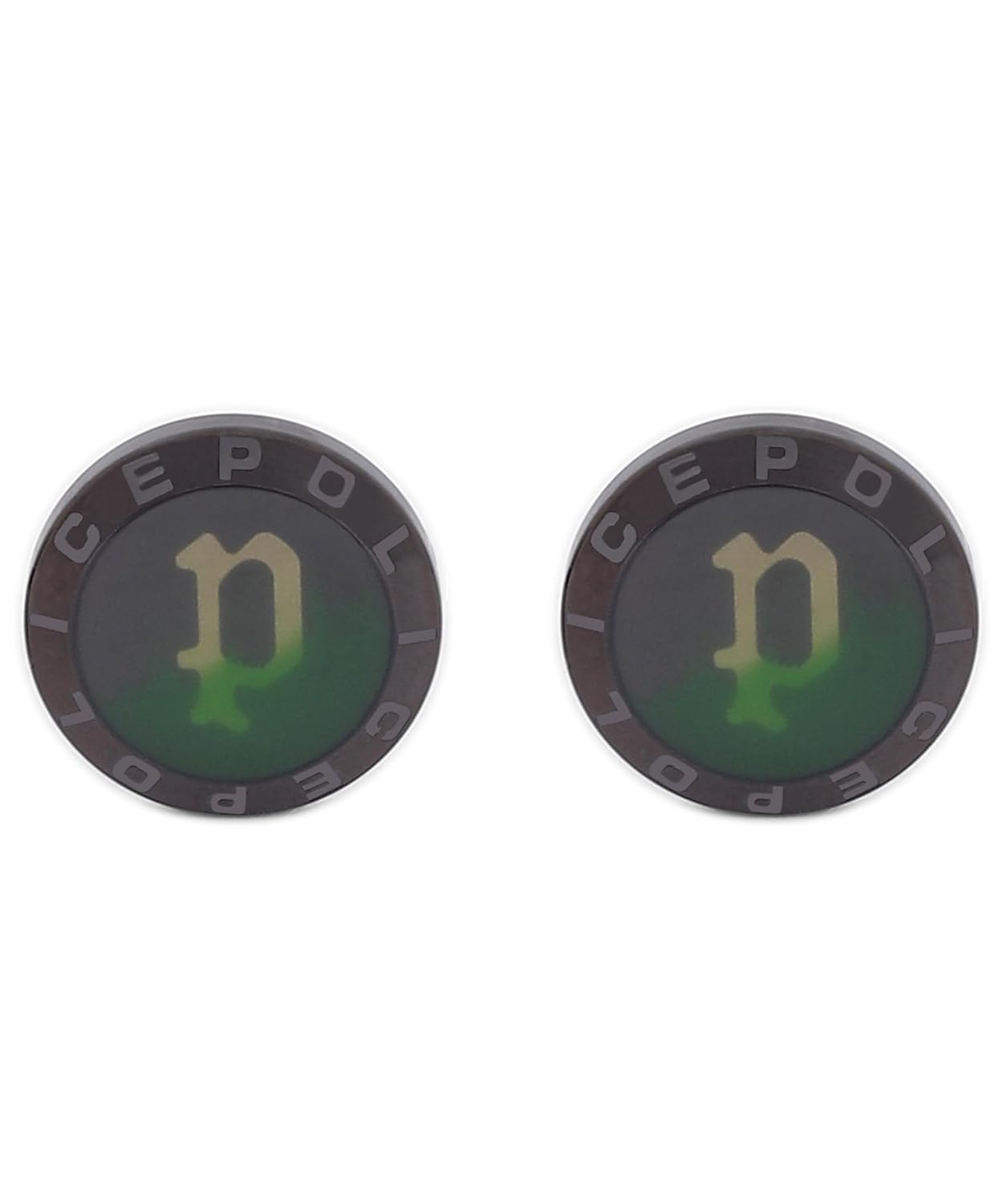 POLICE Unroll Green- Yellow Laserlens Cufflinks For Men – PEAGC0004701
