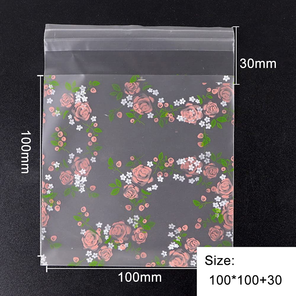 DazSpirit 100 pezzi di Sacchetti Cellophane Trasparente Richiudibili con Nastri - 18x25cm