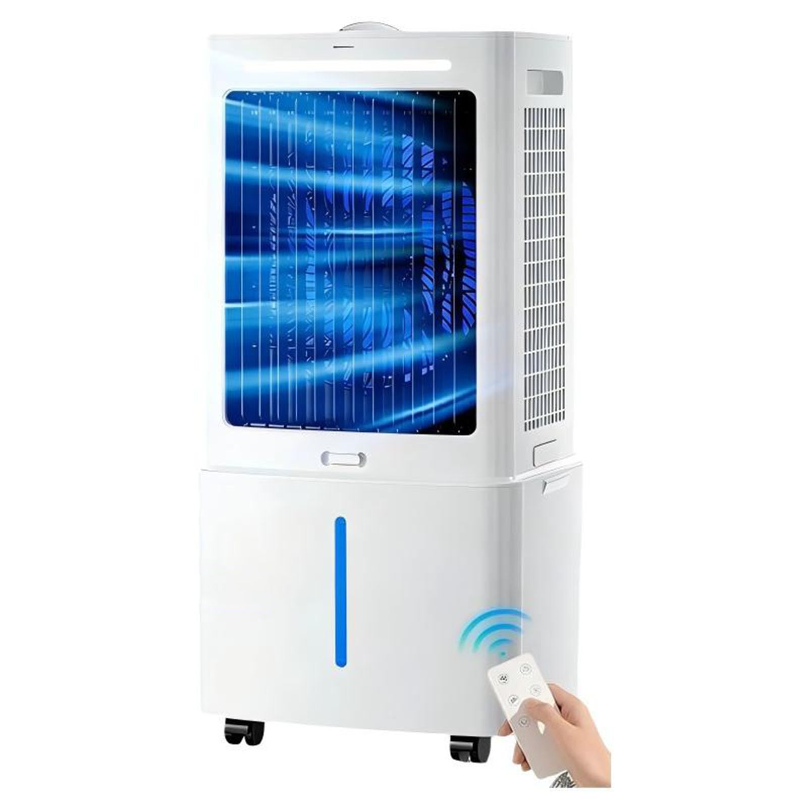 24L Climatizador Evaporativo, 65W, Función Fría, Ionizado y Ventilador, 3 Velocidades, 3 Modos, Panel Táctil, Temporizador 12h, Mando a Distancia, para Oficina Hogar