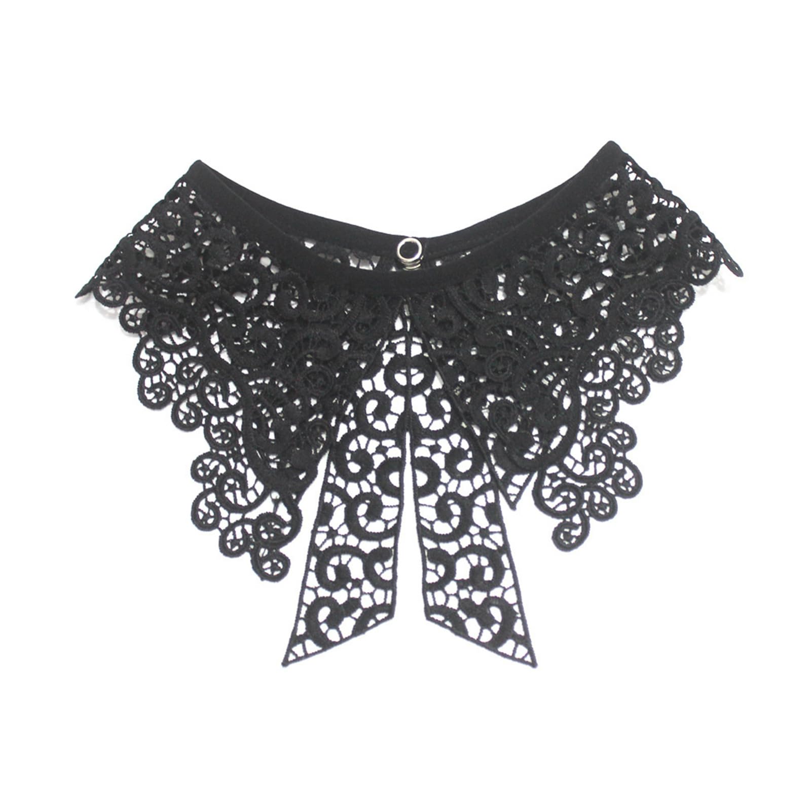 Embroidered Lace Detachable Collar Versatile Lace Bowknot Bowtie Neckline Decoration Shawl Necklace For Women And Girls