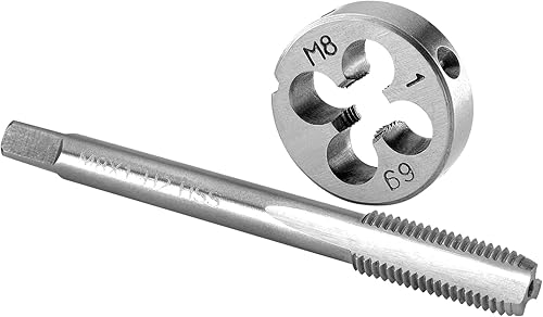 Vista 10 de Burkit M6 X 1 Juego de grifo y troquel, M6 x 1.0 Macho de rosca de máquina y troquel redondo mano derecha