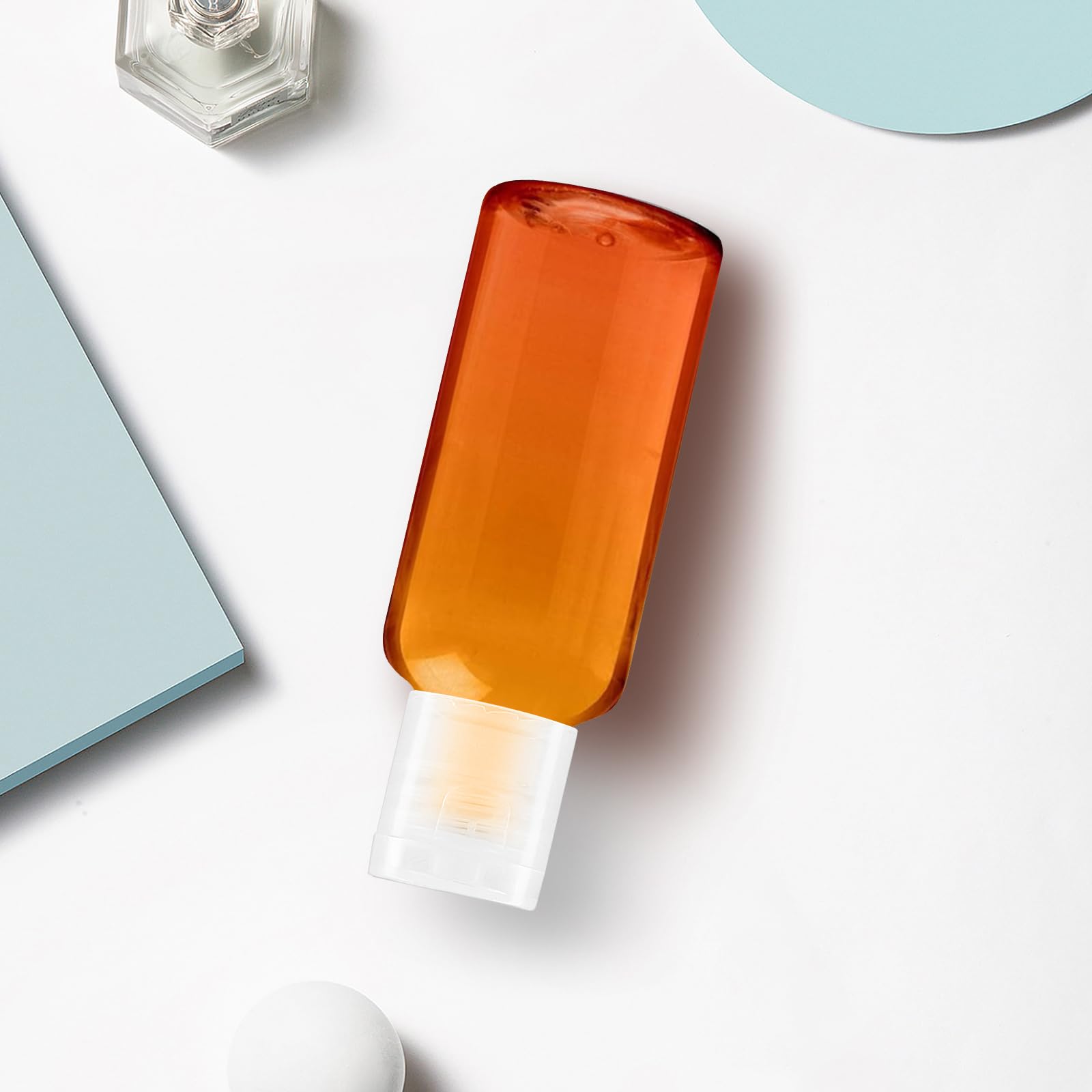 120 bottiglie di plastica trasparente da 30 ml, piccole bottiglie da viaggio con tappo a scatto, bottiglie vuote riutilizzabili da spremere per viaggi, trucco, Trasparente