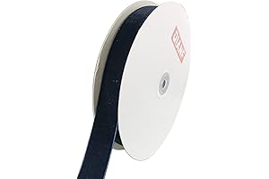 QIANF Vintage Navy Blue Velvet Ribbon