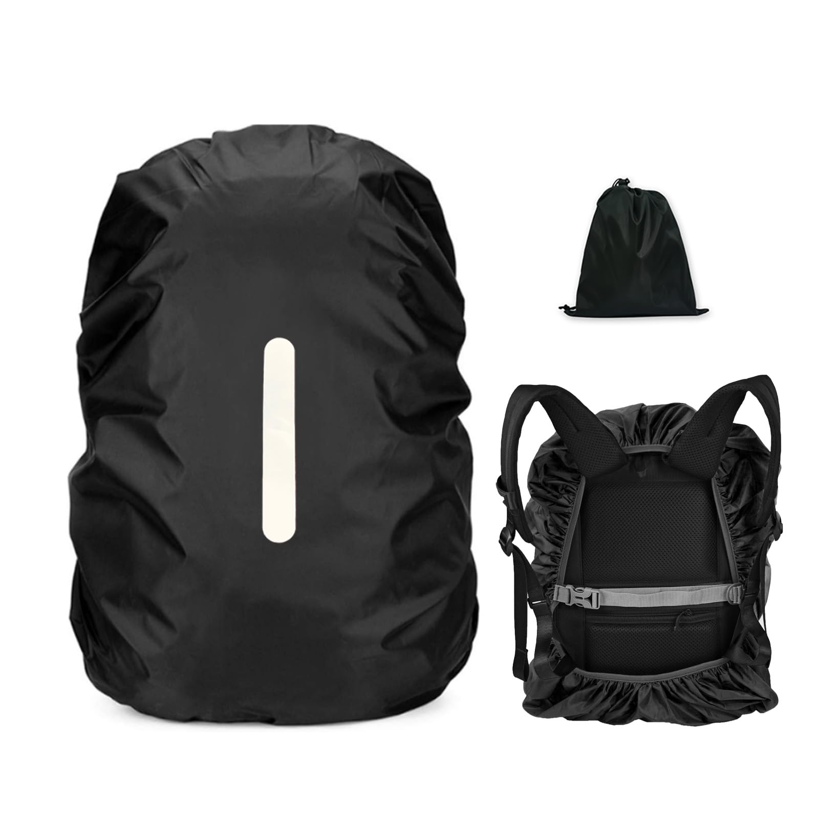 LICQIC Waterproof Rain Cover for Backpack, Reflective Rucksack Rain Cover for Outdoor, Hiking, Camping, Traveling, Cycling