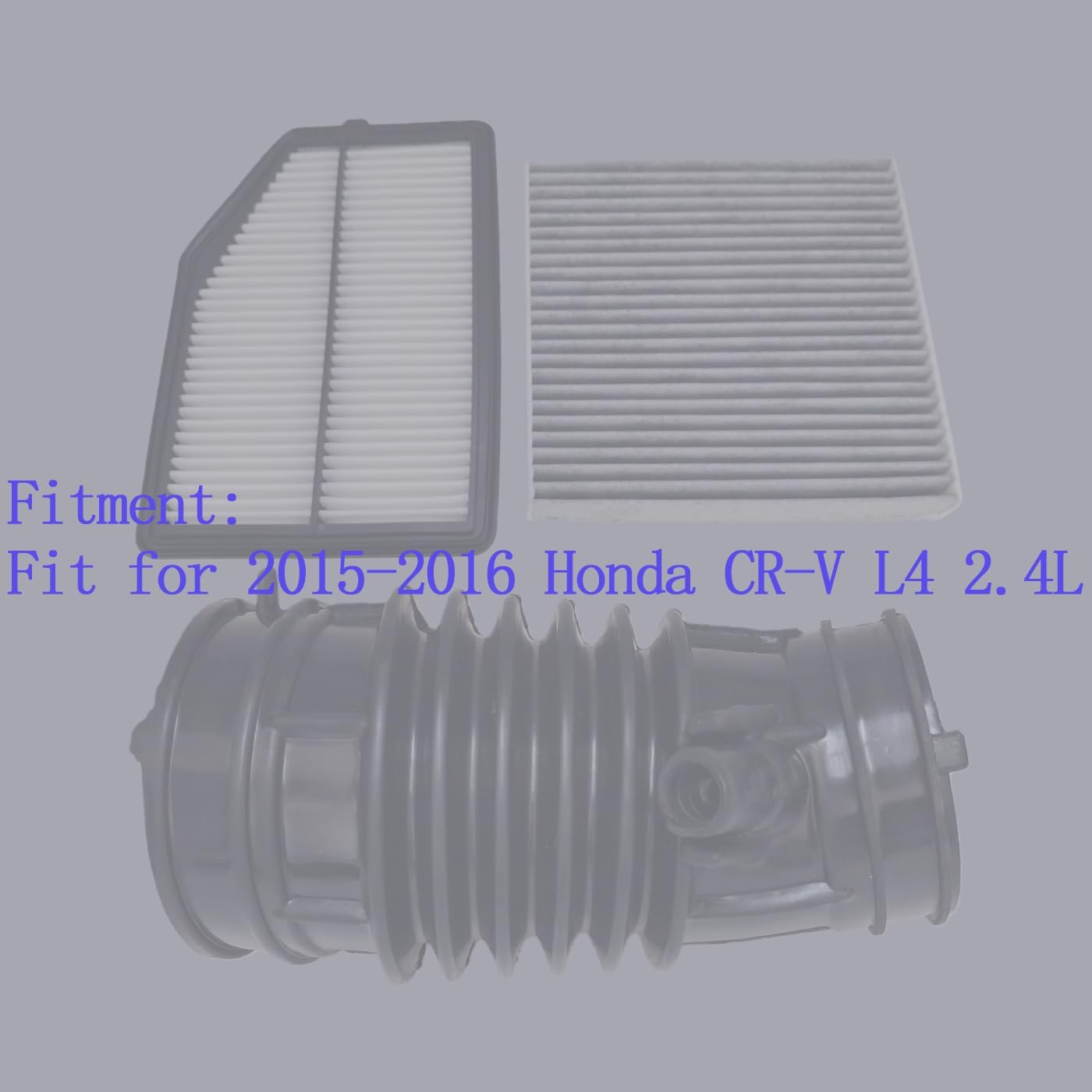 Intake Hose Tube & Air Filter & Cabin Air Filter Fit for 2015-2016 Honda CR-V L4 2.4L Replace 17228-5LA-A00 17220-5LA-A00 80292-T0G-A01