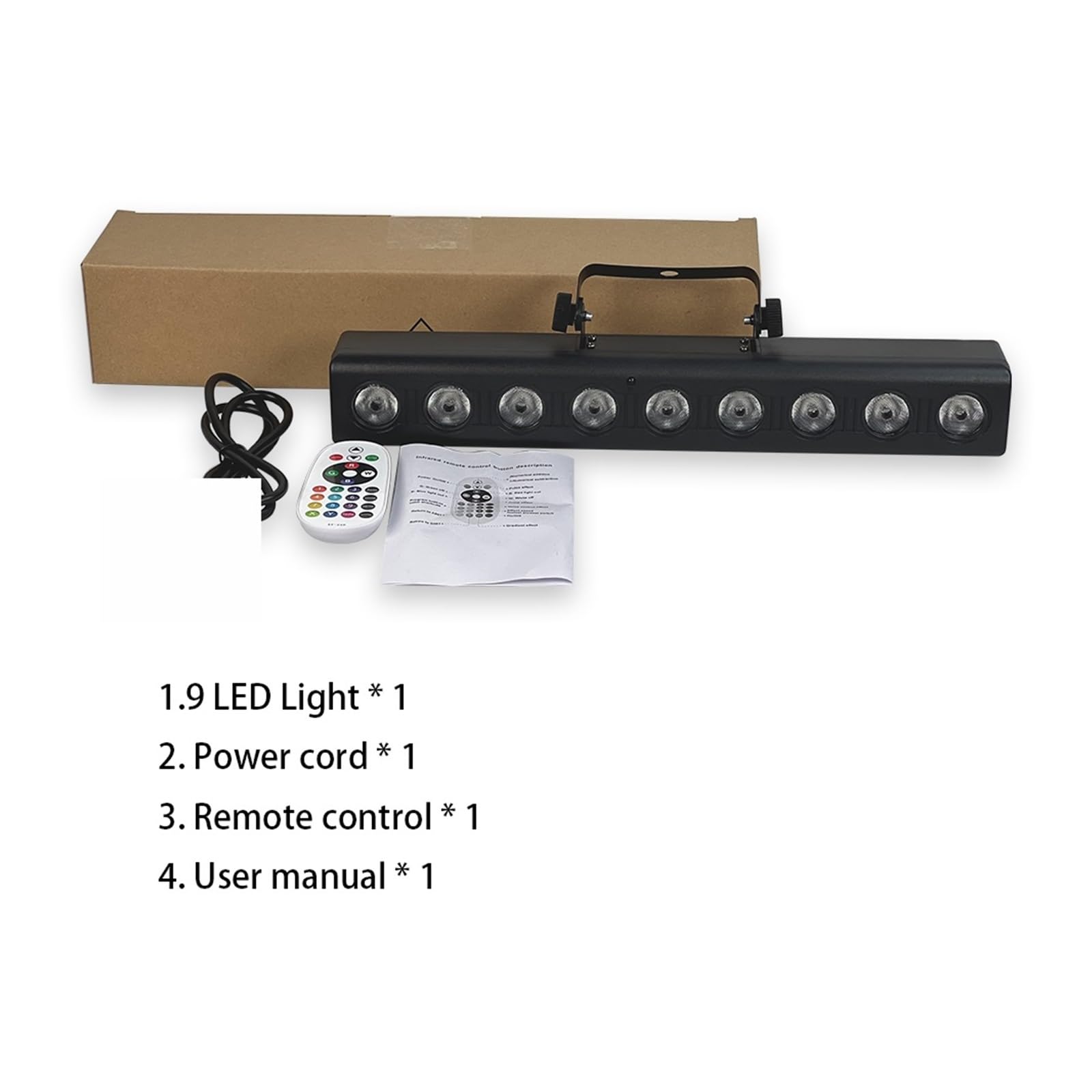 Oświetlenie LED RGB, 2 szt./zestaw Zdalne 9x12w, RGBW 4w1 Długie paski LED Wall Washer Stage Dyeing Lights DJ Bar Strobe Light