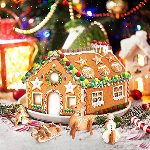 EPCHOO 18 Stück Ausstechformen Weihnachten - Plätzchenausstecher, Keksausstecher, Cookie Cutter, zum Ausstechen von Plätzchen, Keksen, Backen Tortendeko Fondant für Kinder Cover