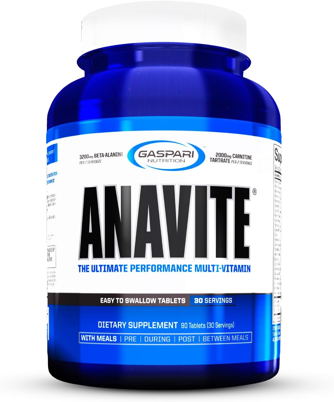 Gaspari Nutrition Anavite – Sports Multi-Vitamin with Amino Acids, Beta-Alanine and L-Carnitine, Enhanced Performance and Recovery, 180 Tablets Gaspari Nutrition Anavite – Sports Multi-Vitamin with Amino Acids, Beta-Alanine and L-Carnitine, Enhanced Performance and Recovery, 180 Tablets