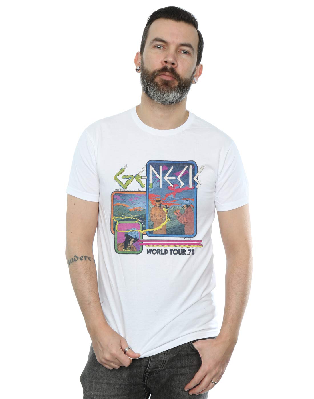 Absolute Cult Genesis Men's World Tour 78 T-Shirt White XX-Large