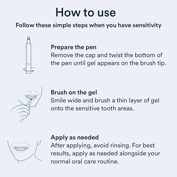 Auraglow Sensitive Teeth Relief Serum Gel, Reduces Tooth Sensitivity with Potassium Nitrate and Nano Hydroxyapatite, Remineralization Gel, Strengthens Teeth & Protects Enamel, 40+ Treatments, 4ml