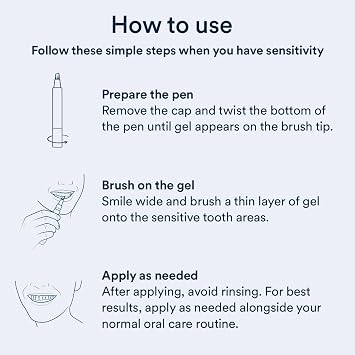 Auraglow Sensitive Teeth Relief Serum Gel, Reduces Tooth Sensitivity with Potassium Nitrate and Nano Hydroxyapatite, Remineralization Gel, Strengthens Teeth & Protects Enamel, 40+ Treatments, 4ml