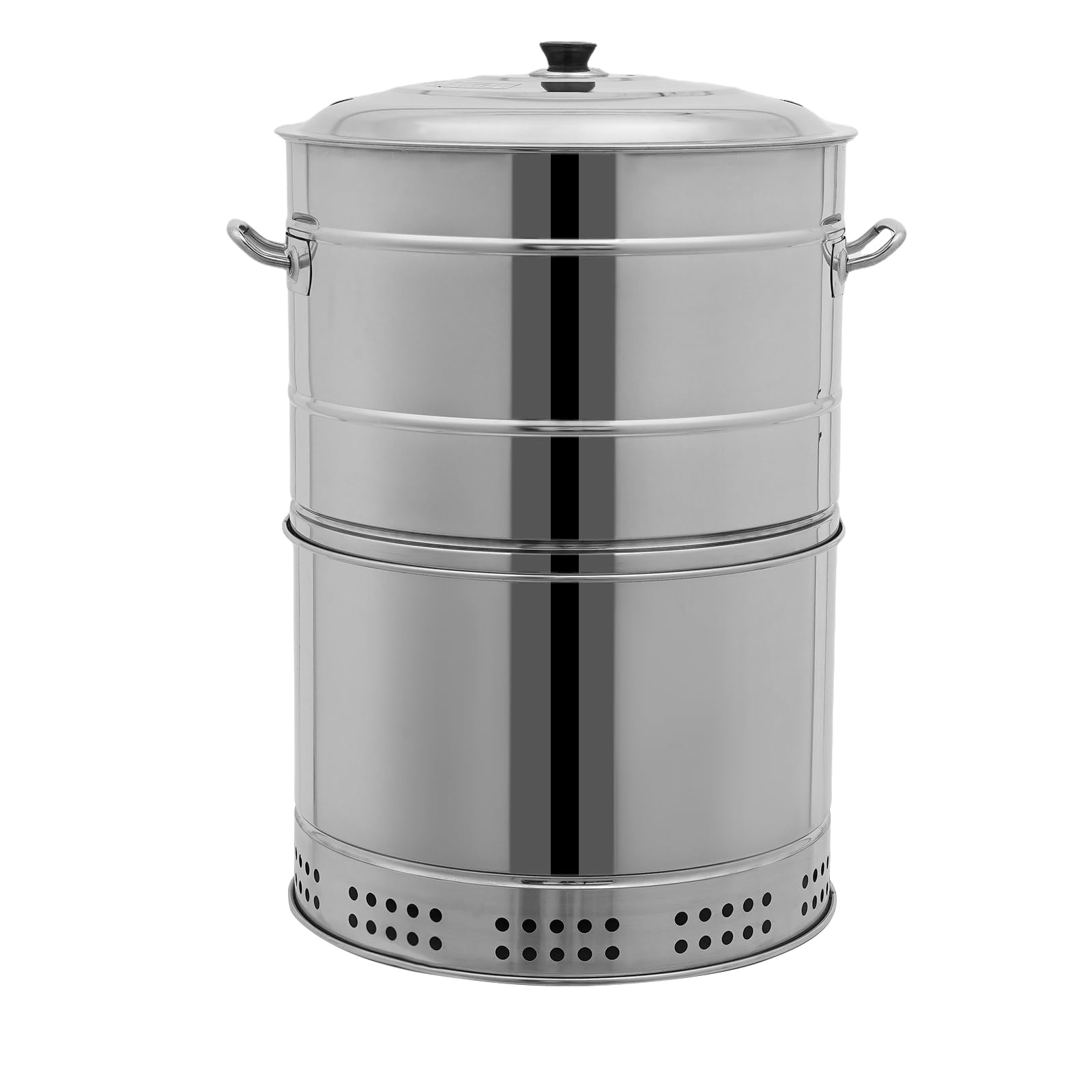 Grande barbecue portatile in acciaio inossidabile a carbone senza fumo for campeggio all'aperto feste viaggi in giardino(Large)